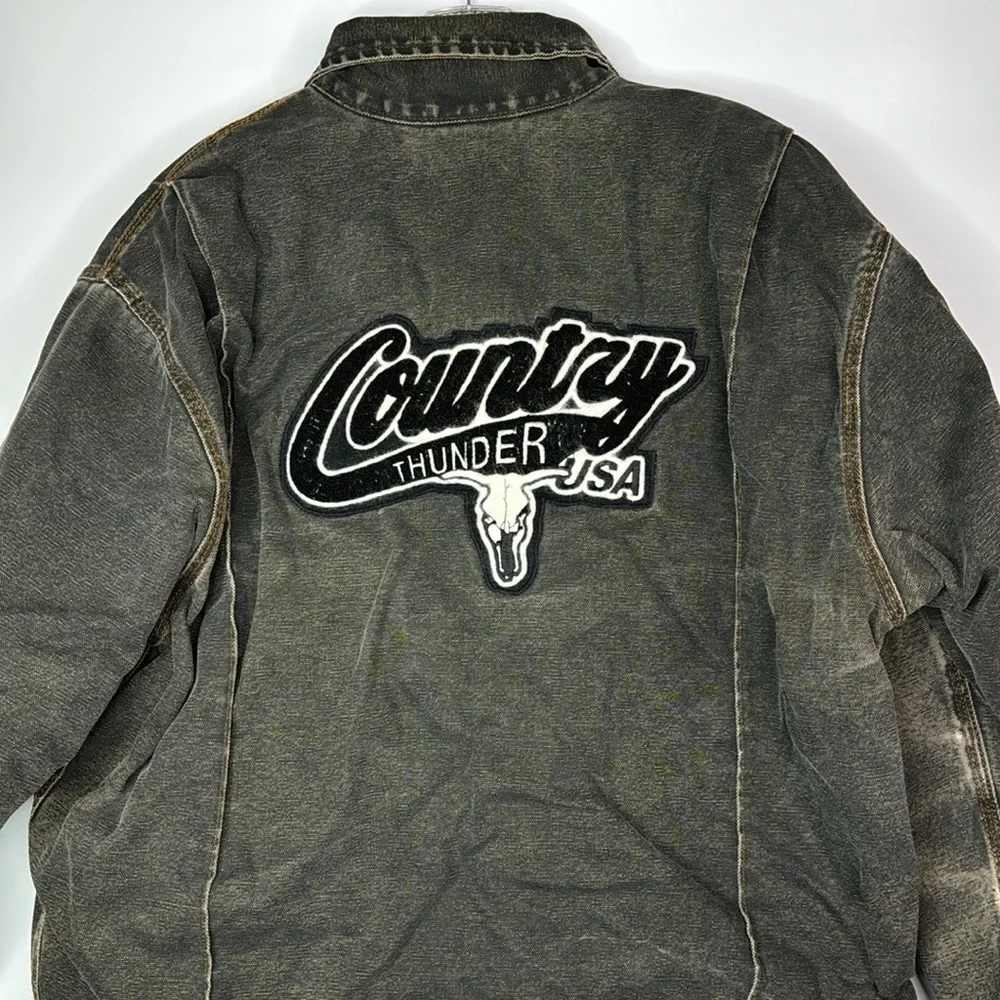 Vintage Dickies Country Thunder Jack Daniels Black Jacket XL Grunge